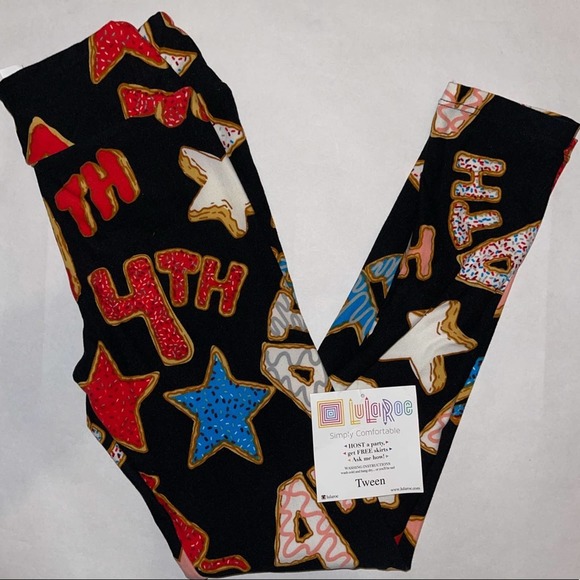 lularoe 4th of july dog leggings
